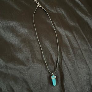 Black Chain necklaces with turquoise stone